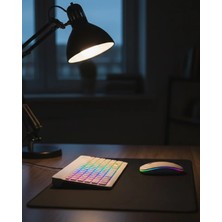 Kablosuz Aydınlatmalı Klavye Mouse Seti Türkçe Q Tuş Dizilimi Midastech