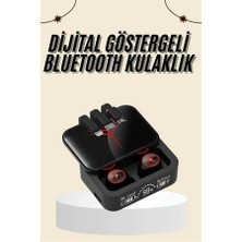 MidasTech Kablosuz Şarj Göstergeli Powerbank Özellikli Bluetooth Kulaklık Çağrı Cevaplayabilen Midastec