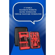 MidasTech 17 Parça El Ayak Bakım Seti Tırnak Temizleme Manikür Pedikür Cımbız Törpü Tırnak Makası M