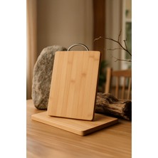 Bambuland Bambu Dikdörtgen Kesme Tahtası 26X36 cm – Büyük Boy, Saplı ve Dayanıklı