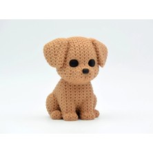 Örgü Görünümlü Dekoratif Köpek Figürü - Modern Masaüstü Aksesuarı (1 Adet)