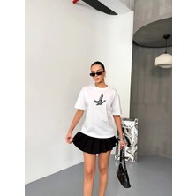 Çamaşır Kenti Kısa Kol Baskılı T-Shirt - Beyaz Midas Wear