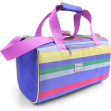 Coral High Milka Gri Sarı Çizgi Desenli Spor Çantası 27543