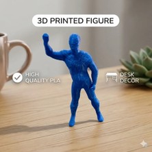 3D Baskı Mavi Figür – 17 cm Pla Malzeme