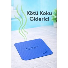 Ozzen Mavi Kötü Koku Böcek Önleyici Silikon Mat Banyo Mutfak Lavabo Balkon Gider Tıpası Kapağı