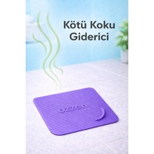 Ozzen Lila Kötü Koku Böcek Önleyici Silikon Mat Banyo Mutfak Lavabo Balkon Gider Tıpası Kapağı