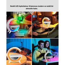 13 Renk Seçenekli Kablosuz Şarj Cihazlı LED Lamba Midastech