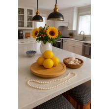 Bambuland Bambu Döner Sunum Tepsisi – 360° Dönebilen Servis Standı