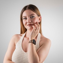 Leanne Eiva Doğal Taş Apple Watch Kordonu (Lal & Labradorit)- Petra - The Fire Keeper