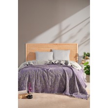 Comfort Craft Lavanta Desenli Müslin Yorgan -%100 Organik Pamuk Çift Kişilik Battaniye 240X260