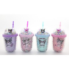 Kuromi Figürlü Pipetli Kapaklı Kupa Bardak  Midastech