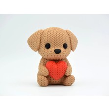 En Popüler: Örgü Görünümlü Kalp Tutan Köpek Figürü - Dekoratif Hediyelik Biblo (1 Adet)