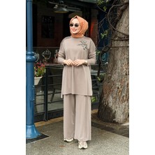Heddy & Nurcan Çetin Nurcan Çetin Pantolonlu Takım 26442 Vizon