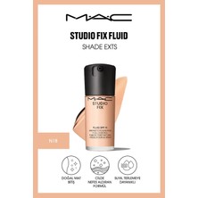 Mac 24 Saate Kadar Kalıcı Mat Fondöten - Studio Fix Fluid SPF15 - N18