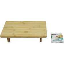 Dikdörtgen Ayaklı  Mini Sofra MODEL=32X21.5CM  Bambu Ahşap Kesim Panosu (4887) Midastech