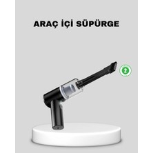 MidasTech Mini Şarjlı Araç Süpürgesi – 120W Güçlü Motor, 5500PA Vakum Emiş, Yıkanabilir Filtre Mid