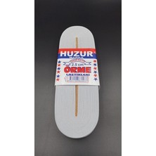 Beyaz - 2.5cm Paça Lastik Geniş 10MT. (4887) Midastech