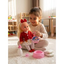 Farbu Oyuncak Mila Altını Islatan Konuşan 34 cm Bebek Bakımı Eğitici Aksesuarlı Oyun Seti