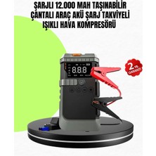 4’ü 1 Arada Powerbank Özellikli Araç Akü Şarj Takviye Cihazı Midastech