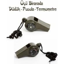 Pusulalı Termometreli Düdük - Survival Askılı Düdük Midastech