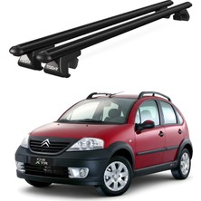 Today Auto Venüs Citroen C3 Xtr (2004-2008) Uyumlu Siyah Ara Atkı Port Bagaj Tavan Barı