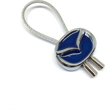 Calperia Mazda Çelik Telli Metal Oto Anahtarlık Mavi