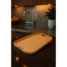 Bambuland 3’lü Bambu Oval Tepsi Seti - Doğal Ahşap Servis Tepsisi