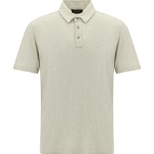 Abdullah Kiğılı Regular Fit Desenli Merserize Pamuk Polo Yaka T-shirt