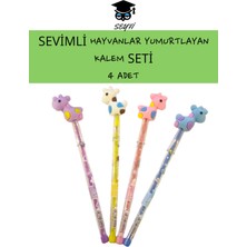 Seyfi Kırtasiye Yumurtlayan Kalem Seti Sevimli Hayvanlar 4 Adet