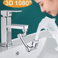 MidasTech Musluk Başlığı 1080 Derece Dönebilen 2 Fonksiyonlu Krom Kaplama Musluk Ucu Filtresi (4887) Mida