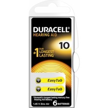 Duracell 10 Işitme Cihazı Kulak Pili 6 Pil 1 Kutu (4887) Midastech