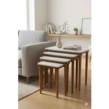 4'lü Zigon Sehpa Çift Katlı Gofret Serisi