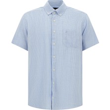 Abdullah Kiğılı Kısa Kol Regular Fit Ekose Düğmeli Yaka Pamuk Gömlek