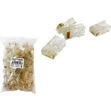 100 Parça  Starndart Internet Ethernet Jack Jak PL-6153 (4887) Midastech