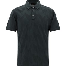 Abdullah Kiğılı Regular Fit Desenli Merserize Pamuk Polo Yaka T-shirt