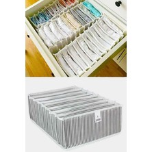MidasTech Akordiyon Çekmece  Düzenleyici Organizer 8 Gözlü L Beden Çorap Çamaşır Havlu Düzenleyici Mi