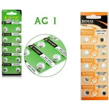 Buton Pil - Saat Lazer Hesap Makinesi Pili 10LU Paket  Ag1 LR621/LR60 1.55V Midastech