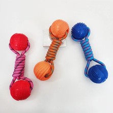 TeknoKapsül Karamel Örgü Halter Köpek Oyuncak 23 cm Renkli