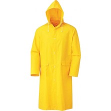 Kapşonlu Cepli Lüx Yağmurluk Sarı - Standart Beden 2xl Midastech