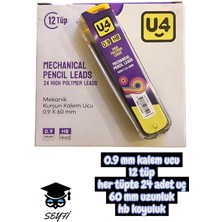Seyfi Kırtasiye 0.9 mm Kalem Ucu 12 Tüp Her Tüpte 24 Adet Uç 60 mm Uzunluk Hb Koyuluk