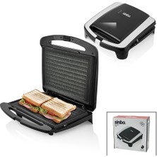 MidasTech Elektrikli Tost Makinesi 2 Dilim Granit Yapışmaz Yüzey - Kilitlenebilir Kapak 750W Ssm-