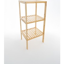 Bambuland 3 Katlı Çok Amaçlı Bambu Raf – Mutfak, Balkon ve Antre Organizeri