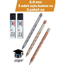 Seyfi Kırtasiye 2.0 mm 3 Adet Uçlu Kalem ve 2 Paket Uç