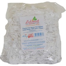 TeknoKapsül Plastik Cips Börek Tatlı Şeytan Çatalı Beyaz 1000 Adet 1 Paket