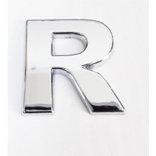 TeknoKapsül R Harfi 3,75 cm Krom Yapışkanlı