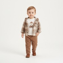 Mumbino Erkek Çocuk 3'lü Gömlekli Takım / Gömlek T-Shirt - Pantolon 3 Parça Takım 06 - 24 Ay