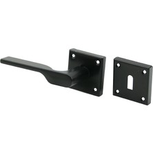 4 Takım Pratik 2019 Oda Siyah Rozetli Oda Kapı Kolu (4887) Midastech