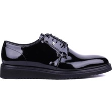 Shoetyle Fosco - Hakiki Rugan Deri Siyah Renk Erkek Günlük Ayakkabı - 2980