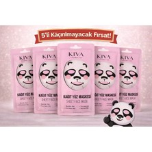 Kiva Panda 5’li Sheet Face Mask Seti Kağıt Yüz Maskesi Nemlendirici Cilt Bakımı