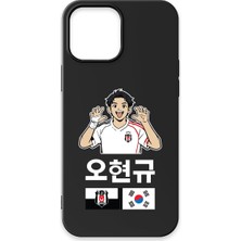 iPhone 13 Pro Max Uyumlu Beşiktaş Hyeongyu Oh Siyah Silikon Lisanslı Telefon Kılıfı